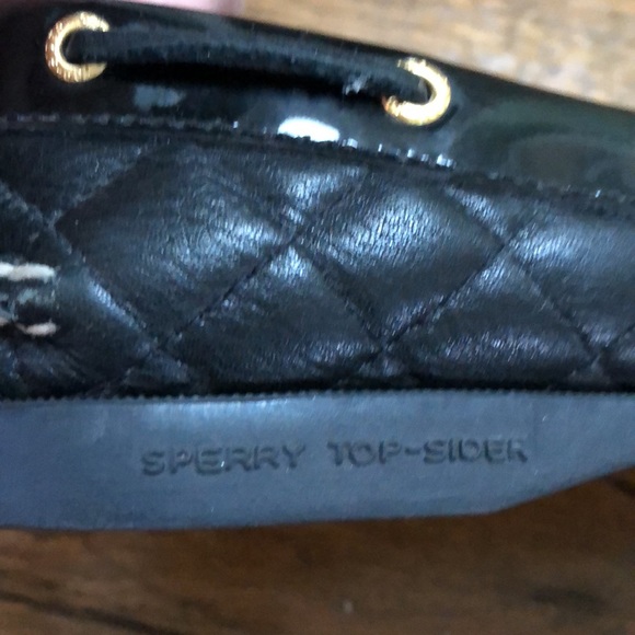 Black Quilted Sperry Top-Sider with Detail 7 1/2 - Picture 9 of 11